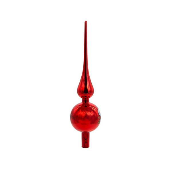 Kurt Adler Un-Lit Peanuts© Glass Snoopy Finial Treetop, 12"