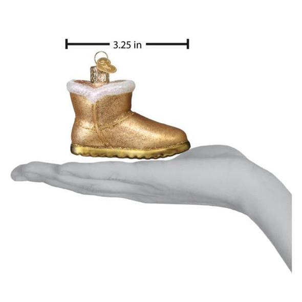 Old World Christmas Blown Glass Ornament for Christmas Tree, Sheepskin Boot