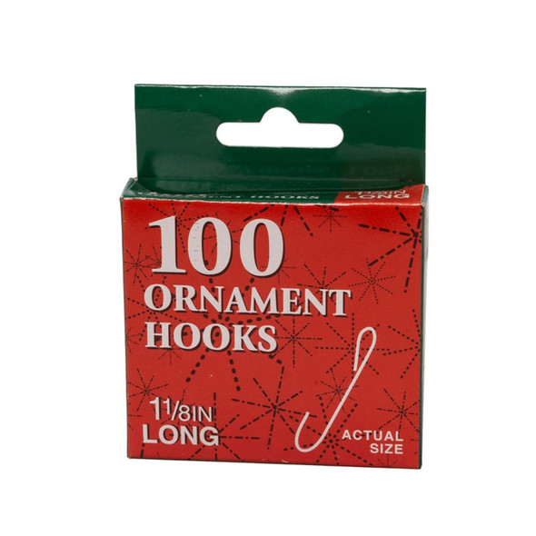 Kurt Adler Christmas Ornament Hooks, 100-Piece Box Set, 1.125" Long