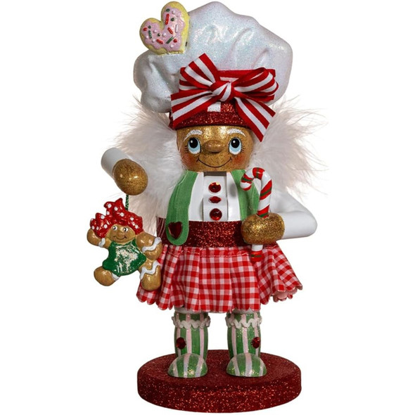 Kurt Adler Hollywood Wooden Nutcracker Collection, Gingerbread Baker Girl, 10"