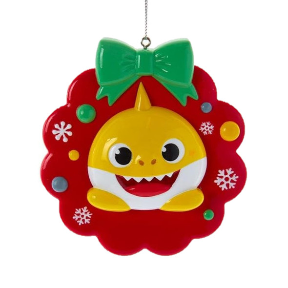 Kurt Adler Resin Ornament for Christmas Tree, Baby Shark Ollie