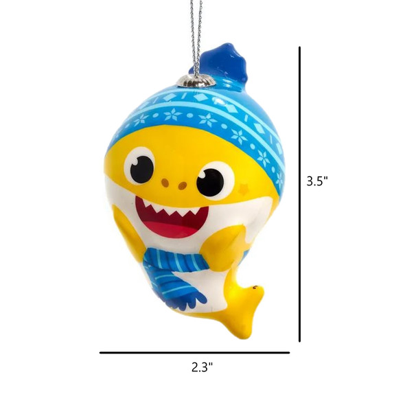 Kurt Adler Styrofoam Ornament for Christmas Tree, Baby Shark