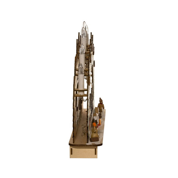 Kurt Adler Battery-Operated Lighted LED Wooden Village House Table Decoration, 17.5"