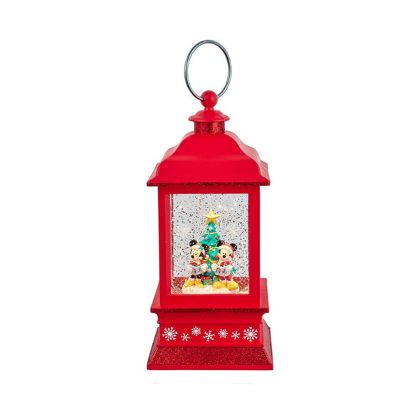 Kurt Adler Battery Operated Disney© Mickey & Minnie Musical Light-Up Lantern, 9"