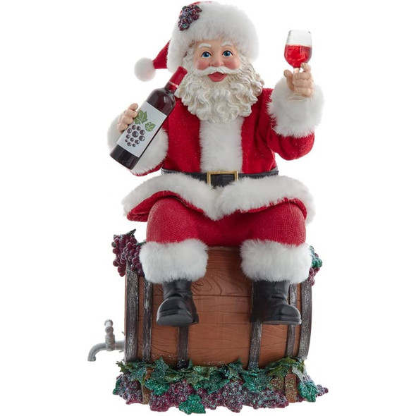 Kurt Adler Fabriche Christmas Figurine, Santa Beach Chair, 10.5in