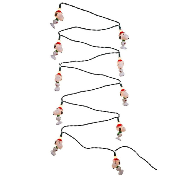 Kurt Adler Indoor/Outdoor UL 10-Light Snoopy Light Set, 9ft