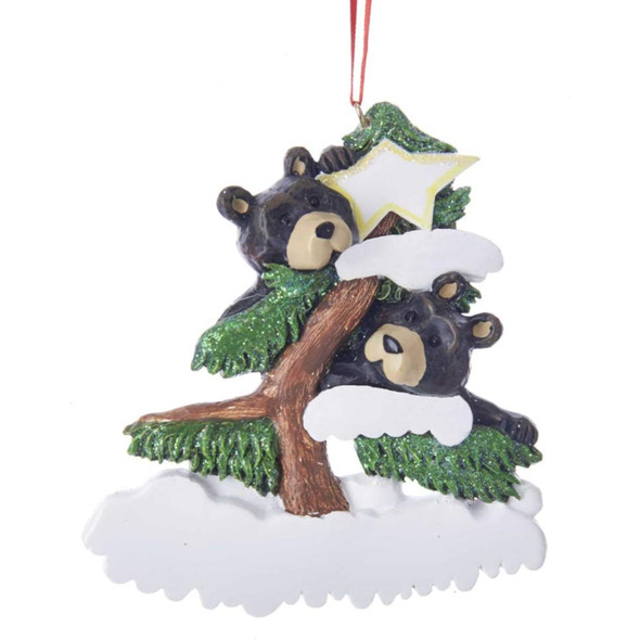 Kurt Adler Resin Ornament for Christmas Tree, Bear Family of 2