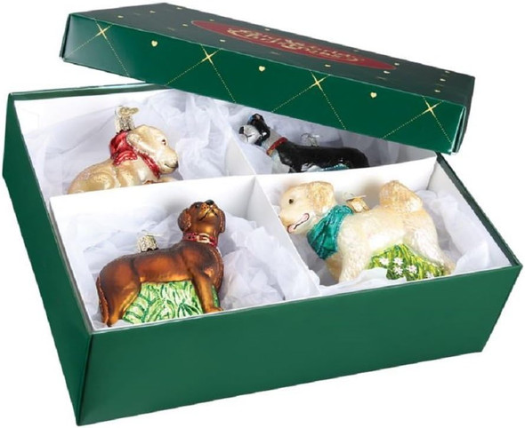 Old World Christmas Tree Ornament Storage Box, Fits 3 or 4 Ornaments, 12 Count