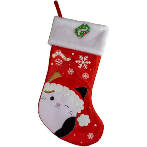 Kurt Adler Christmas Stocking with Plush Cuff, Squishmallows Cam, 19"