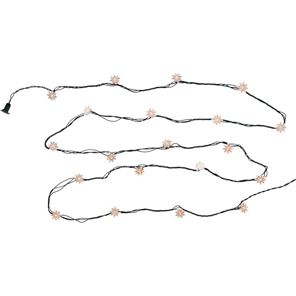 Kurt Adler Indoor/Outdoor UL 20-Light Flower Light Set, Clear, 15.5ft