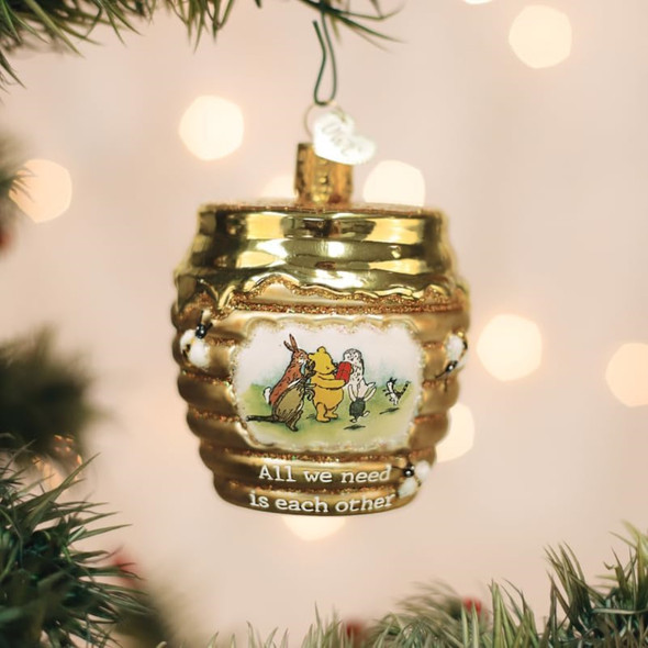 Old World Christmas Blown Glass Ornament for Christmas Tree, Winnie & Friends