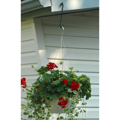 Hookery Black Powder-Coated Steel S-Hook Extension for Indoor/Outdoor Hanging Decor — 8"