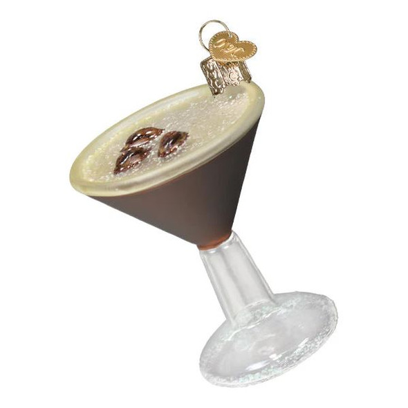 Old World Christmas Blown Glass Ornament for Christmas Tree, Espresso Martini