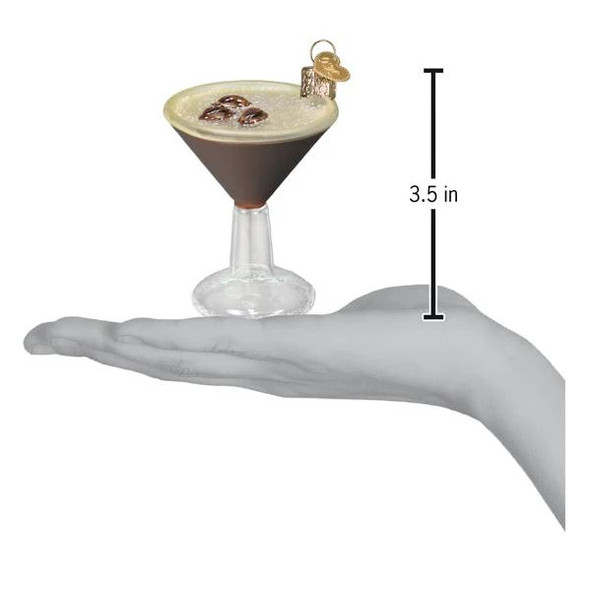 Old World Christmas Blown Glass Ornament for Christmas Tree, Espresso Martini