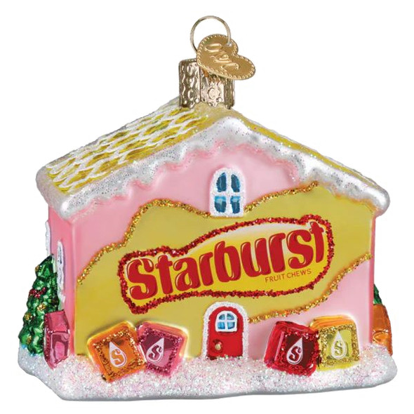Old World Christmas Blown Glass Ornament for Christmas Tree, Starburst Cottage