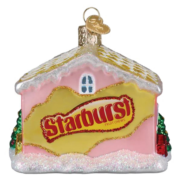 Old World Christmas Blown Glass Ornament for Christmas Tree, Starburst Cottage