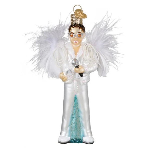 Old World Christmas Blown Glass Ornament for Christmas Tree, Elton John