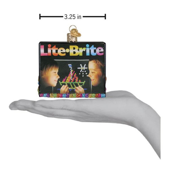 Old World Christmas Blown Glass Ornament for Christmas Tree, Lite Brite Box