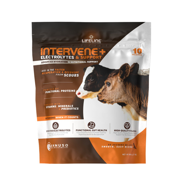 ANNUSO LIFELINE Intervene+ Electrolyte & Support Supplement for Calves