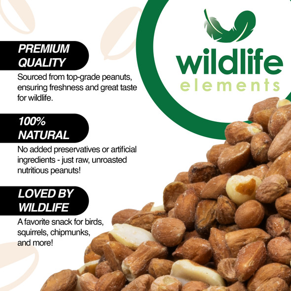 Wildlife Elements Peanut Party Raw Shelled Peanuts – Natural, Nutrient-Rich Wildlife Food for Birds, Squirrels & Waterfowl, 25lb Wildlife Elements Peanut Party Raw Shelled Peanuts – Natural, Nutrient-Rich Wildlife Food for Birds, Squirrels & Waterfowl, 25lb