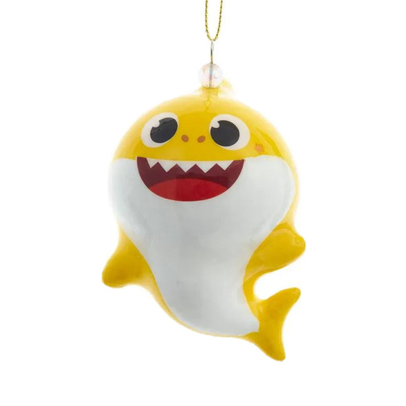 Kurt Adler Styrofoam Ornament for Christmas Tree, Yellow Baby Shark