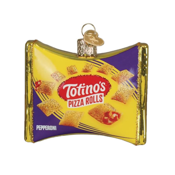 Old World Christmas Blown Glass Ornament for Christmas Tree, Totino's Pizza Rolls
