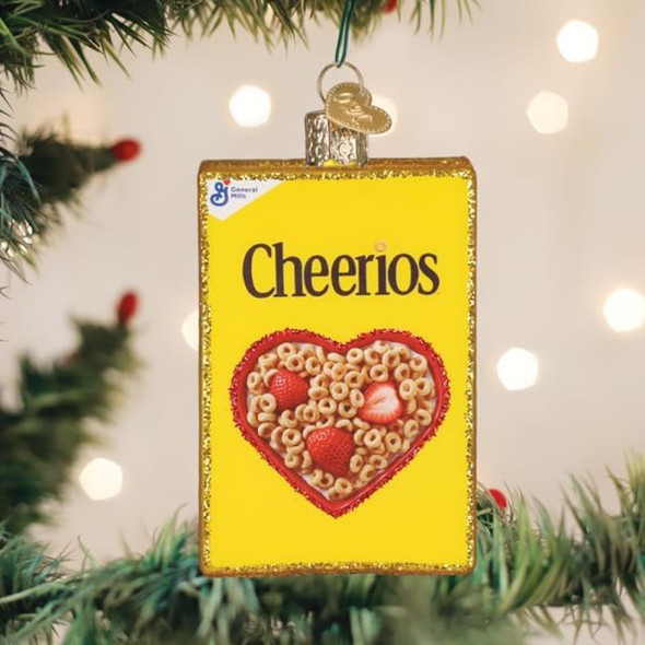 Old World Christmas Blown Glass Ornament for Christmas Tree, Cheerios