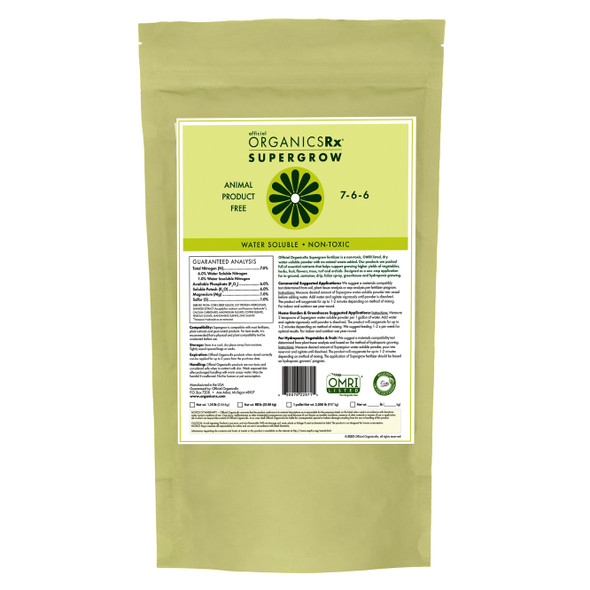 Official OrganicsRx Supergrow Fertilizer Powder For Plants/Gardening