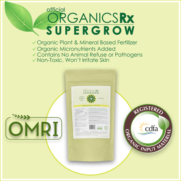 Official OrganicsRx Supergrow 7-6-6 Fertilizer Powder for Garden Plants