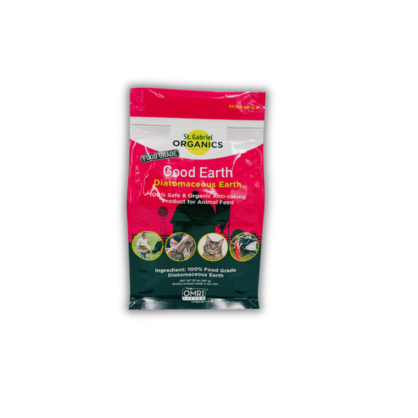 St. Gabriel Organics GoodEarth Food-Grade Diatomaceous Earth Anti-Caking Feed Supplement, 20oz