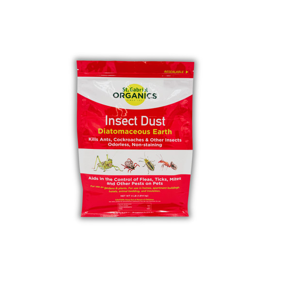 St. Gabriel Organics Insect Dust Diatomaceous Earth for Indoor and Outdoor Insect Control, 4lbs