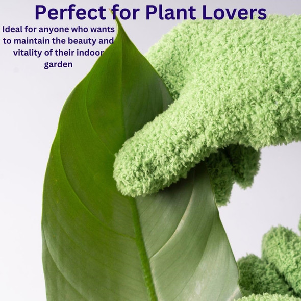 SuperMoss Reusable Microfiber Plant Cleaning Gloves for Indoor Plants