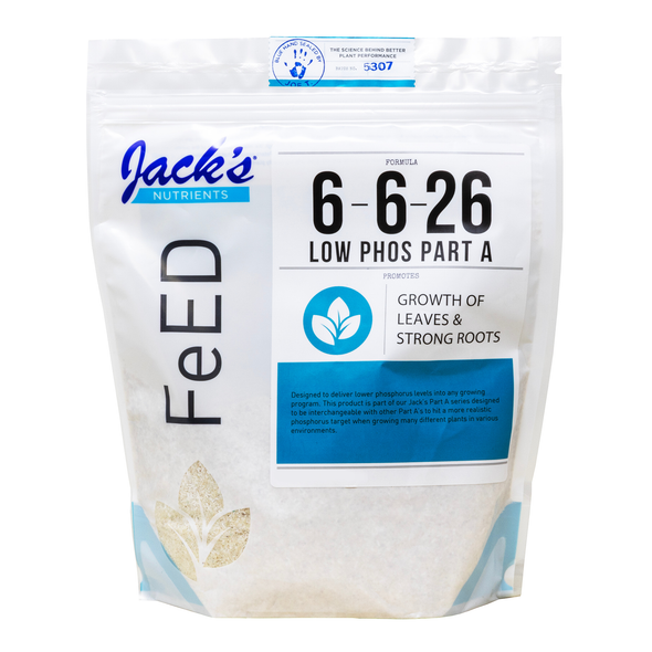 Jack’s Nutrients 6-6-26 Low Phos Part A Water-Soluble Fertilizer