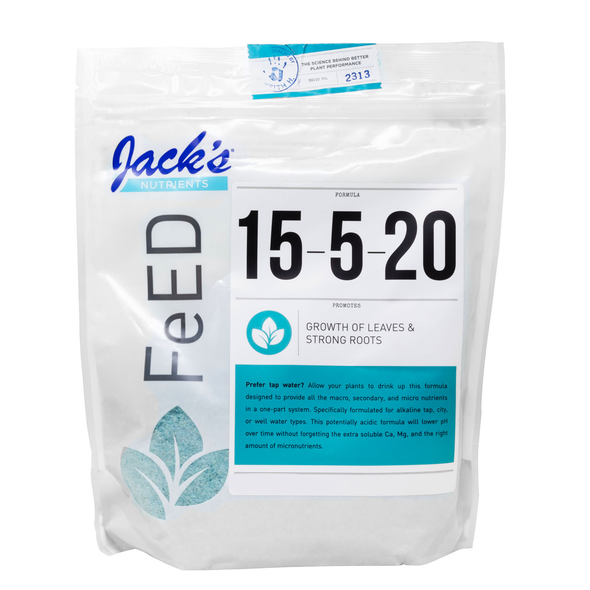 Jack's Nutrients 15-5-20 Tap Water-Soluble Fertilizer - Lowers Water pH