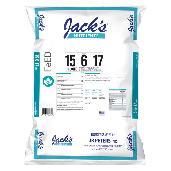 Jack's Nutrients 15-6-17 Clone Water-Soluble Fertilizer