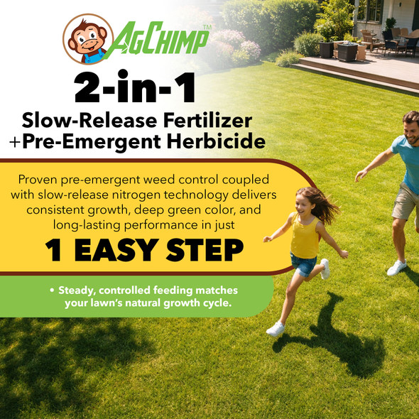 AgChimp 18-0-9 Prodiamine Pre-Emergent Herbicide Plus Turf Fertilizer, 15lbs