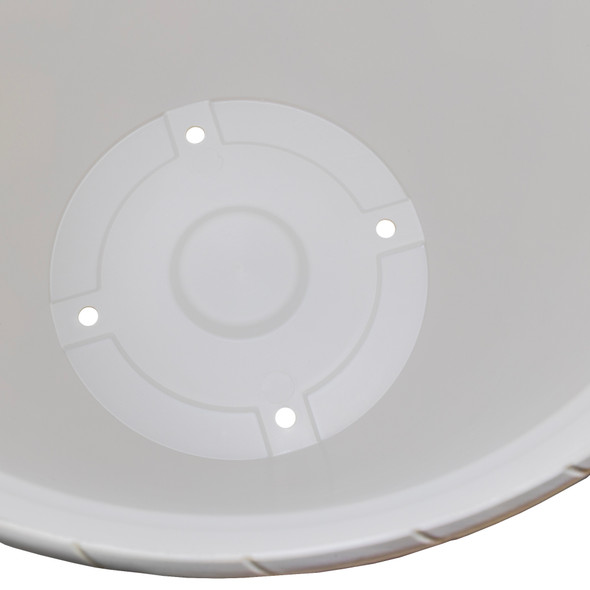 Garden Elements Trellis Decorative Lattice Round Planter, White Wash, 14in