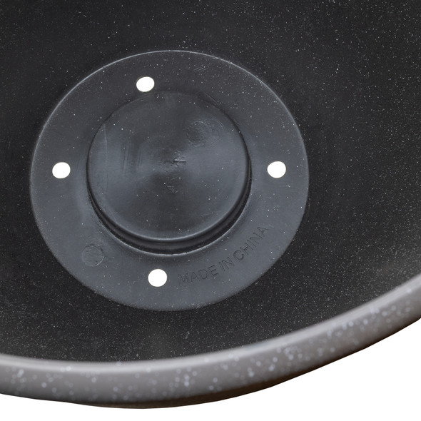 Garden Elements TerraStone Classic Smooth Round Planter, Greystone, 16in