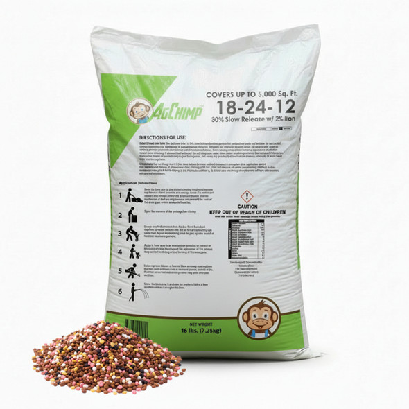 AgChimp 18-24-12 Professional Turf Starter Fertilizer, 16lbs, 5,000 sq ft