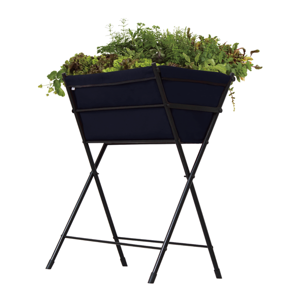 VegTrug Poppy Go! Modern Outdoor Raised Bed Planter, Black