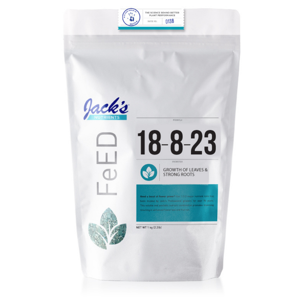 Jack’s Nutrients 18-8-23 Outdoor Water-Soluble Powder Fertilizer, 2.2lbs