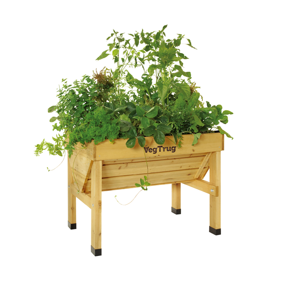 VegTrug Classic Raised Bed Cedar Wood Planter, Natural, Small 1m