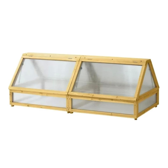 VegTrug Wooden Cold Frame for Classic Medium 1.8m Raised Bed, Natural