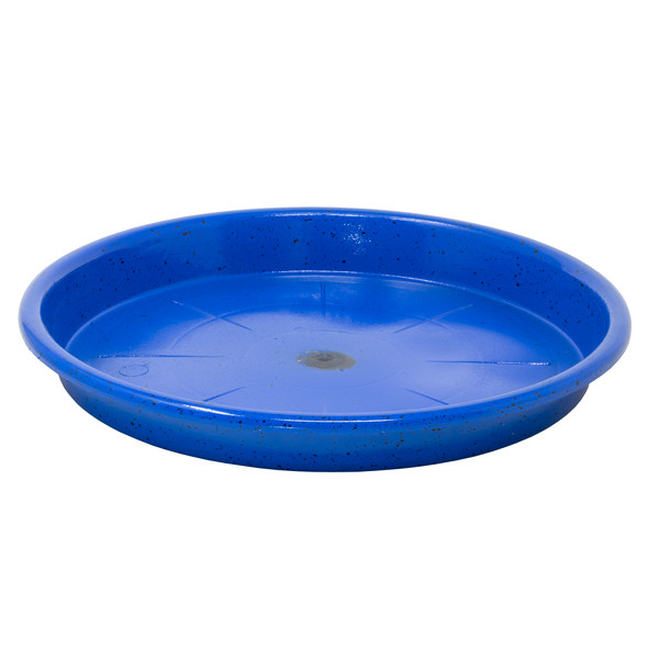 Garden Elements WaterGuard Saucer, Blue & Black Fleck, 11in