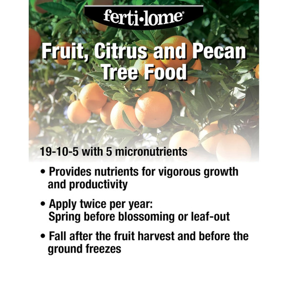 Fertilome Fruit, Citrus & Pecan Tree Food 19-10-5 Fertilizer, 16lbs