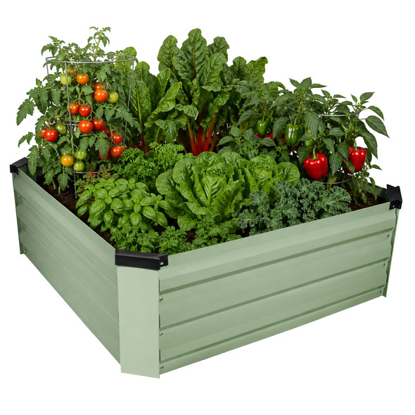 Garden Elements Metal Raised Garden Bed, Square