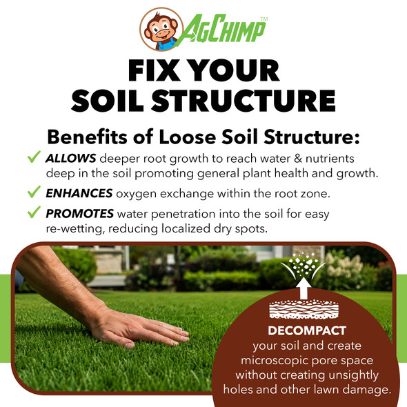 AgChimp PunchCa RTU Lawn Calcium Supplement & Conditioner for Compact Soil, 1qt