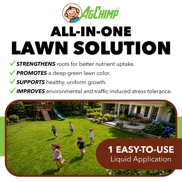 AgChimp RxComplete 14-3-5 Bio-Active Liquid Lawn Fertilizer, 1qt