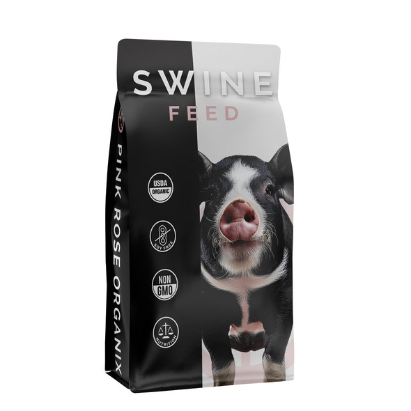Pink Rose Organix Swine Grow Finish Pellet Feed, 40lb