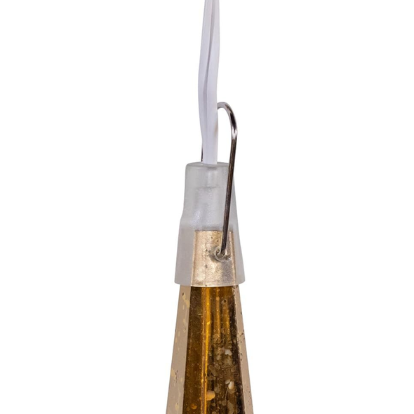 Kurt Adler 4L Warm White LED Gold Crackle Moravian Star, 24in